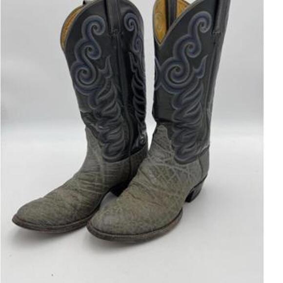 Tony Lama Vintage Black Label 8502 Grey Wester Boots Men's Size 9D - Picture 2 of 5